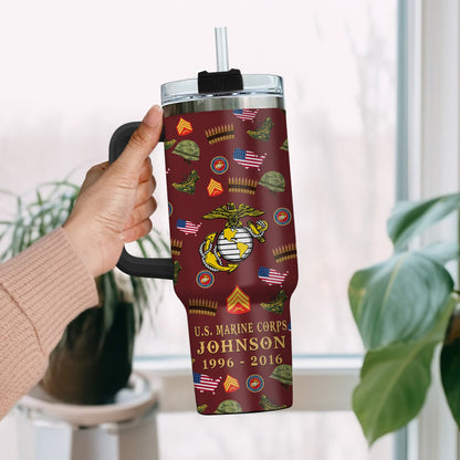 US Marine Corps – Tumbler 40oz - Once A Soldier, Always A Soldier