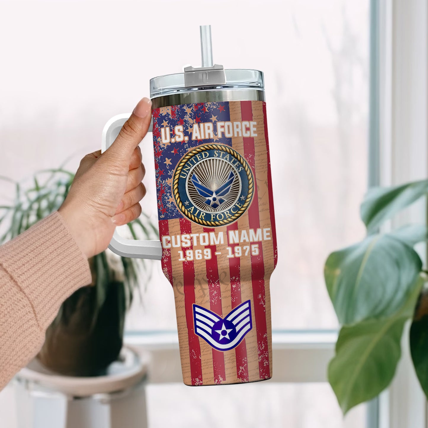 US  Air Force – Tumbler 40oz - Vintage American Flag
