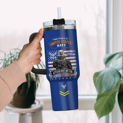 US Navy – Tumbler 40oz - Duty, Honor, Country