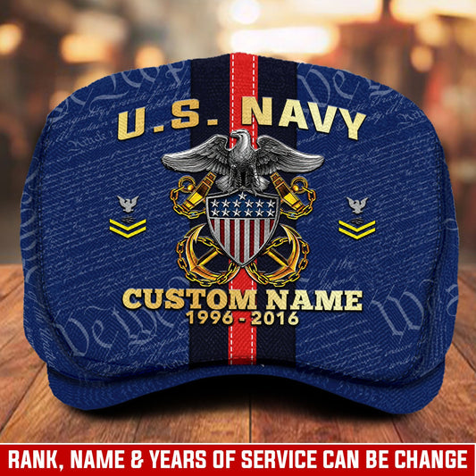 Custom U.S. Navy Jeff Cap –  Stripe Eagle Cap