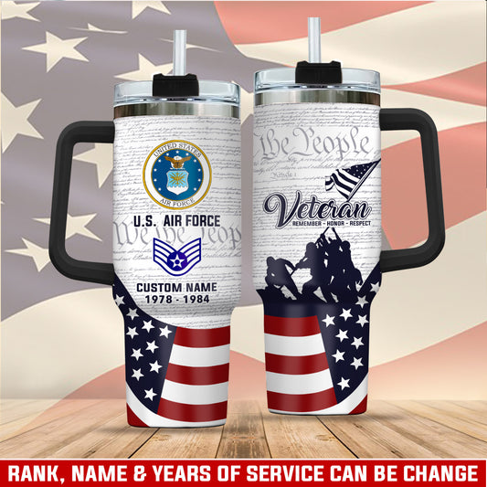US Air Force , Always Remember, Never Forget – Stainless Steel Tumbler 40oz