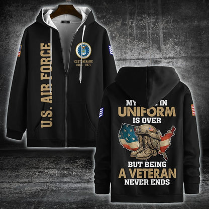 U.S Air Force – T-shirt – Veteran Never Ends