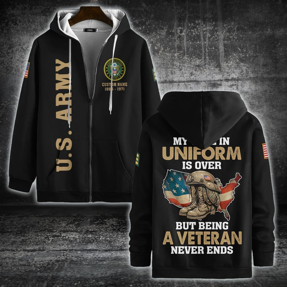 U.S Army – T-shirt –  Veteran Never Ends