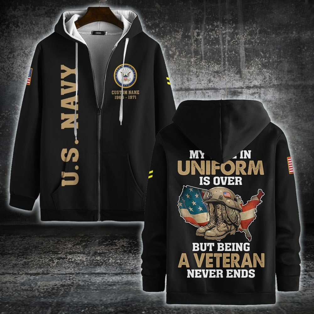 U.S Navy – T-shirt –  Veteran Never Ends