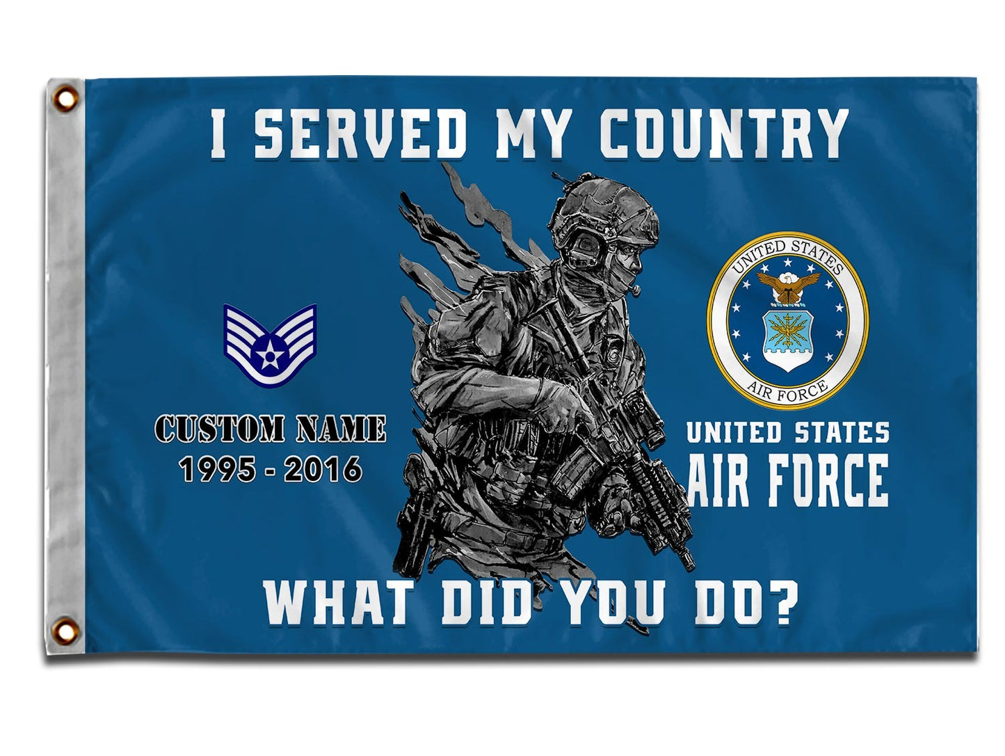 U.S. Air Force Flying Flag –  I SERVED MY COUNTRY