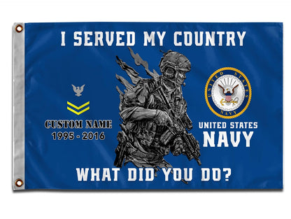 U.S. Navy Flying Flag –  I SERVED MY COUNTRY