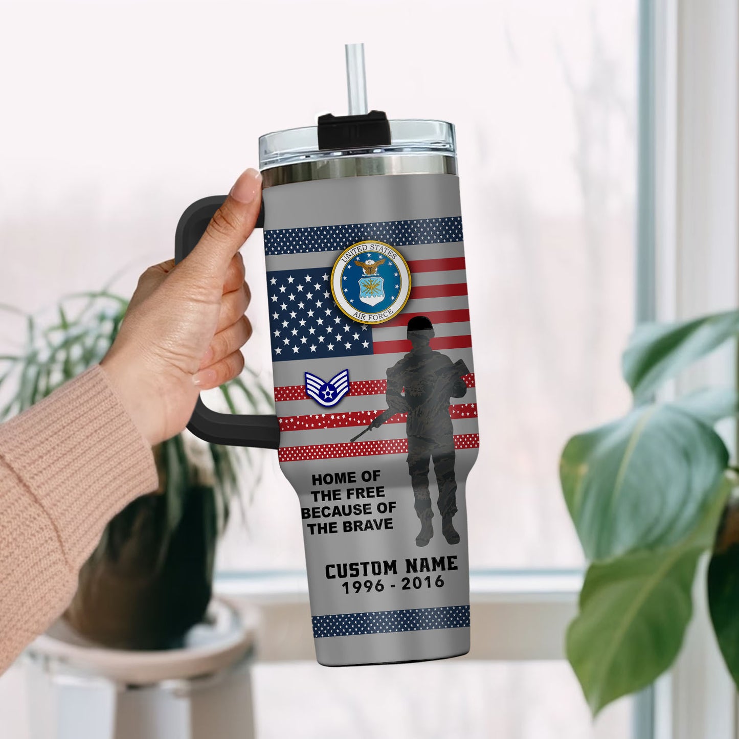 US Air Force – Tumbler 40oz - HOME OF THE FREE BECAUSE OF THE BRAVE