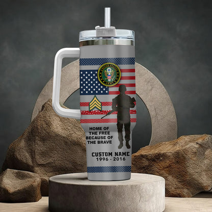 US Army – Tumbler 40oz - HOME OF THE FREE BECAUSE OF THE BRAVE