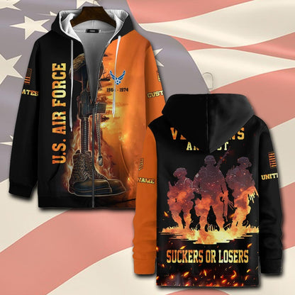 U.S Air Force – T-shirt – VETERANS ARE NOT SUCKERS OR LOSERS