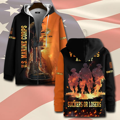 U.S Marine Corps – T-shirt – VETERANS ARE NOT SUCKERS OR LOSERS