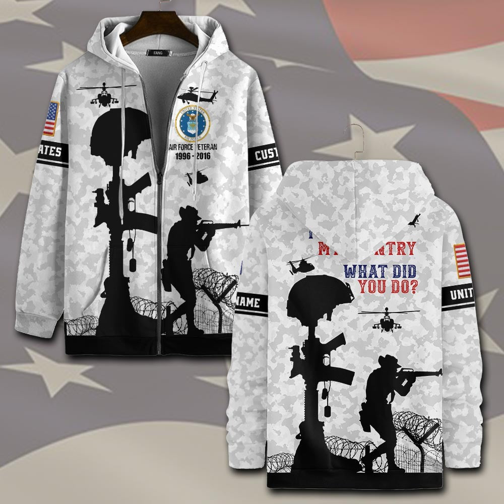 U.S Air Force – T-shirt – I SERVED MY COUNTRY.WHAT DID YOU DO?