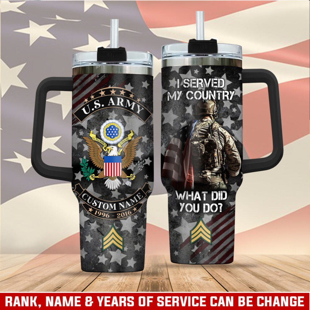 US Army – Tumbler 40oz - Land Of The Free