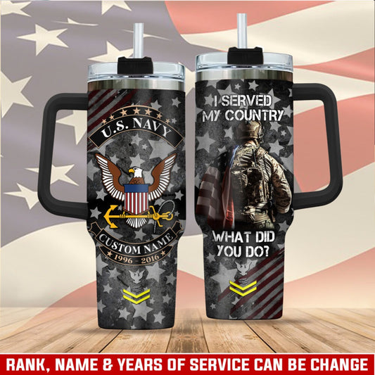 US Navy – Tumbler 40oz - Land Of The Free