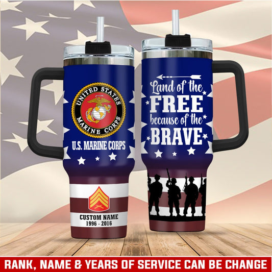 US Marine Corps – Tumbler 40oz - Service Before Self