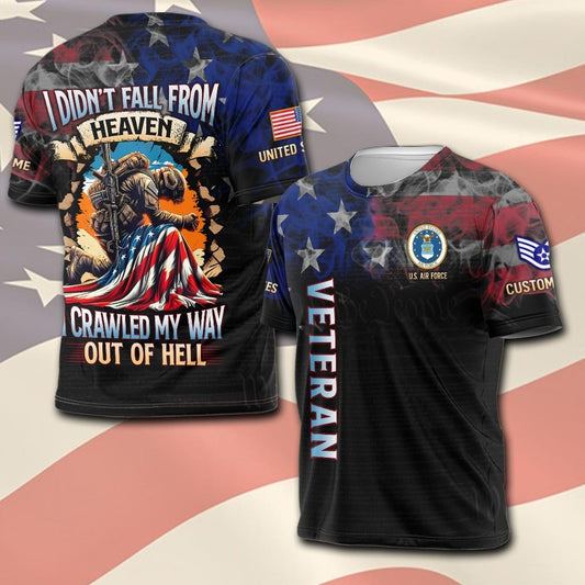 U.S Air Force – T-shirt – CRAWLED MY WAY OUT OF HELL