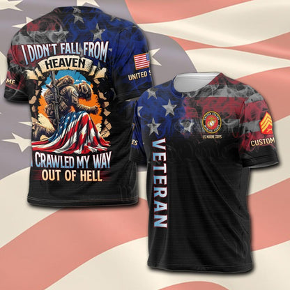 U.S Marine Corps – T-shirt – CRAWLED MY WAY OUT OF HELL
