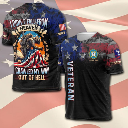 U.S Coast Guard – T-shirt – CRAWLED MY WAY OUT OF HELL