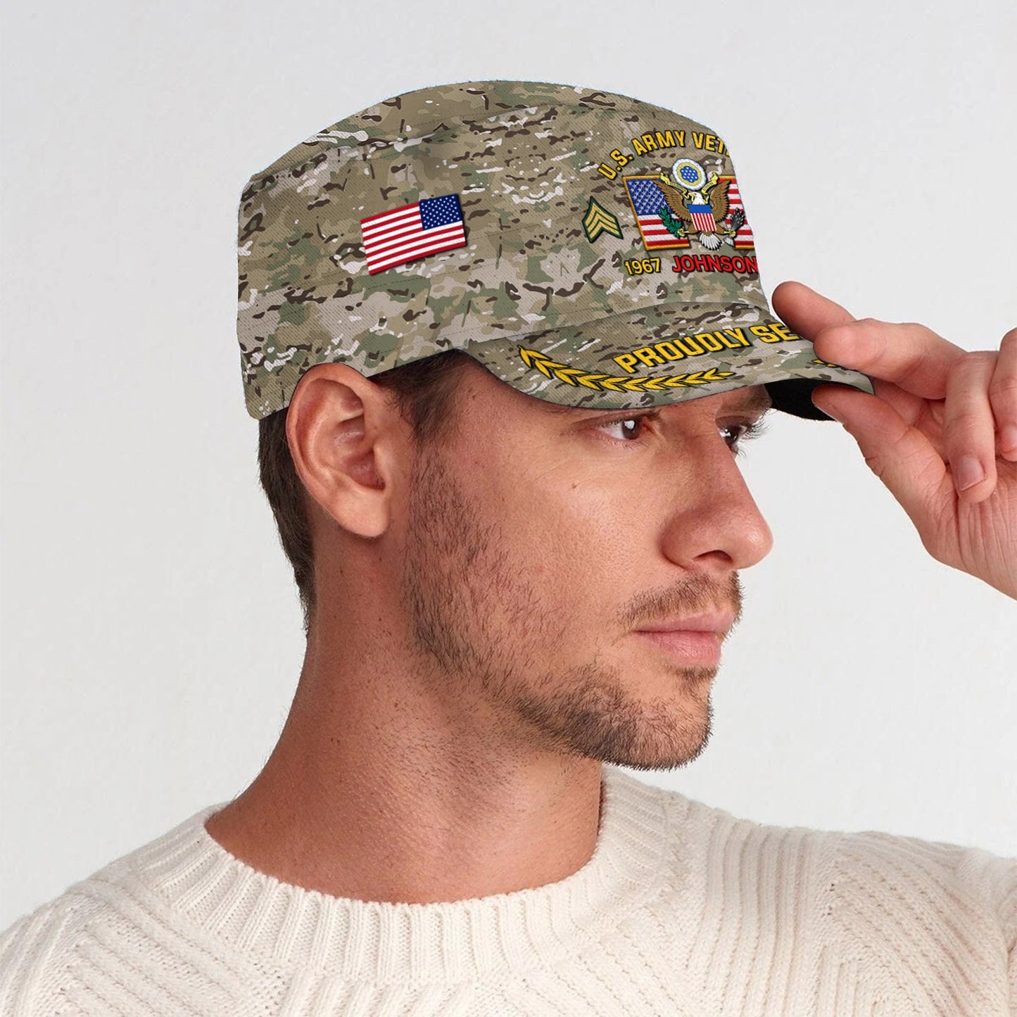 US Army – Military Cap – Camo Proudly Served