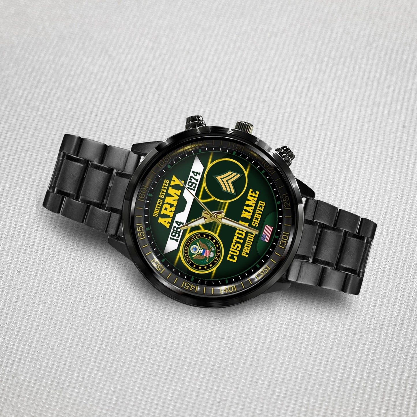 US Army – Diamond-Cut Bezel Watch – The Service Chronicle
