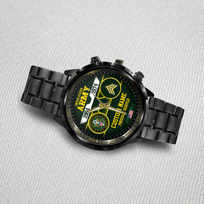 US Army – Diamond-Cut Bezel Watch – The Service Chronicle