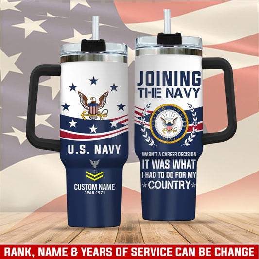 US Navy – Tumbler 40oz - Heritage Wave Emblem