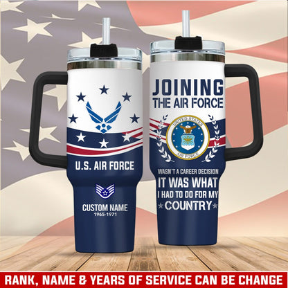 US Air Force – Tumbler 40oz - Heritage Wave Emblem