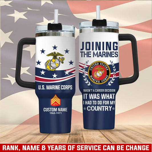 US Marine Corps – Tumbler 40oz - Heritage Wave Emblem