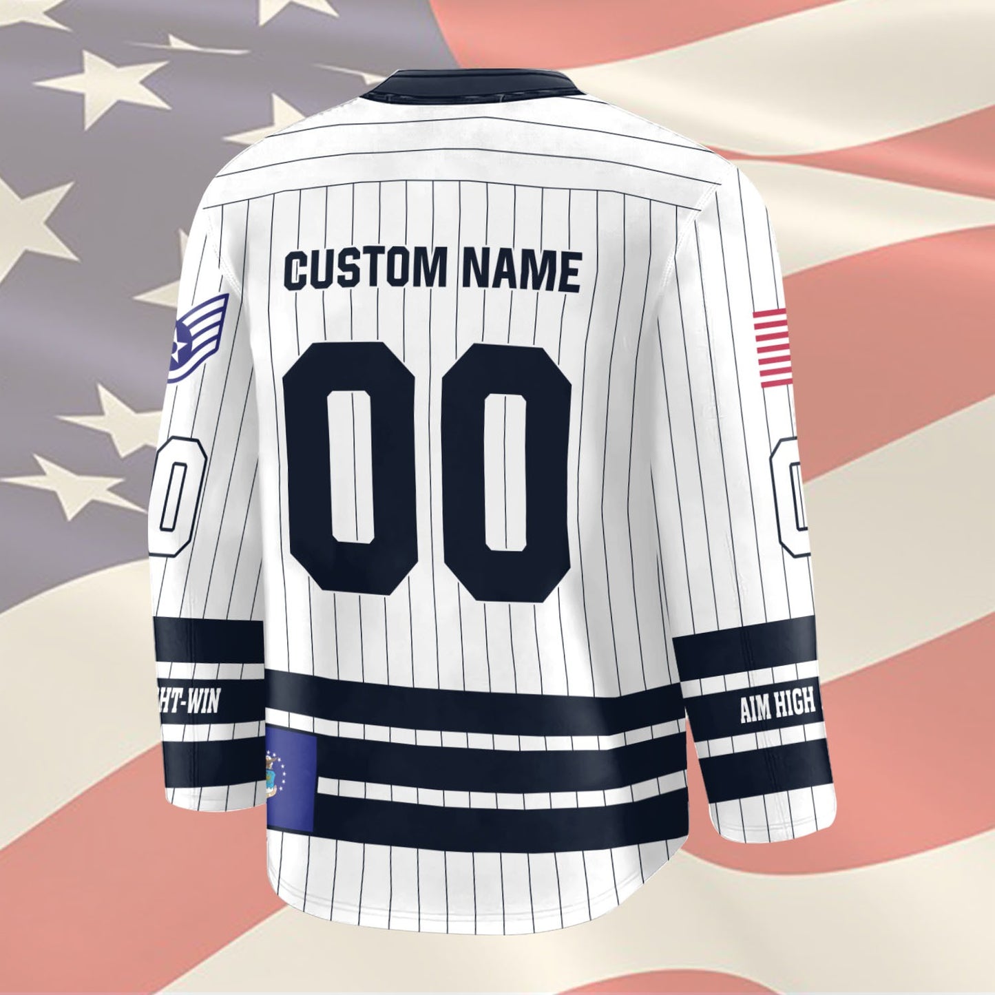 US Air Force – Hockey Jersey – Veteran Pinstripe Jersey