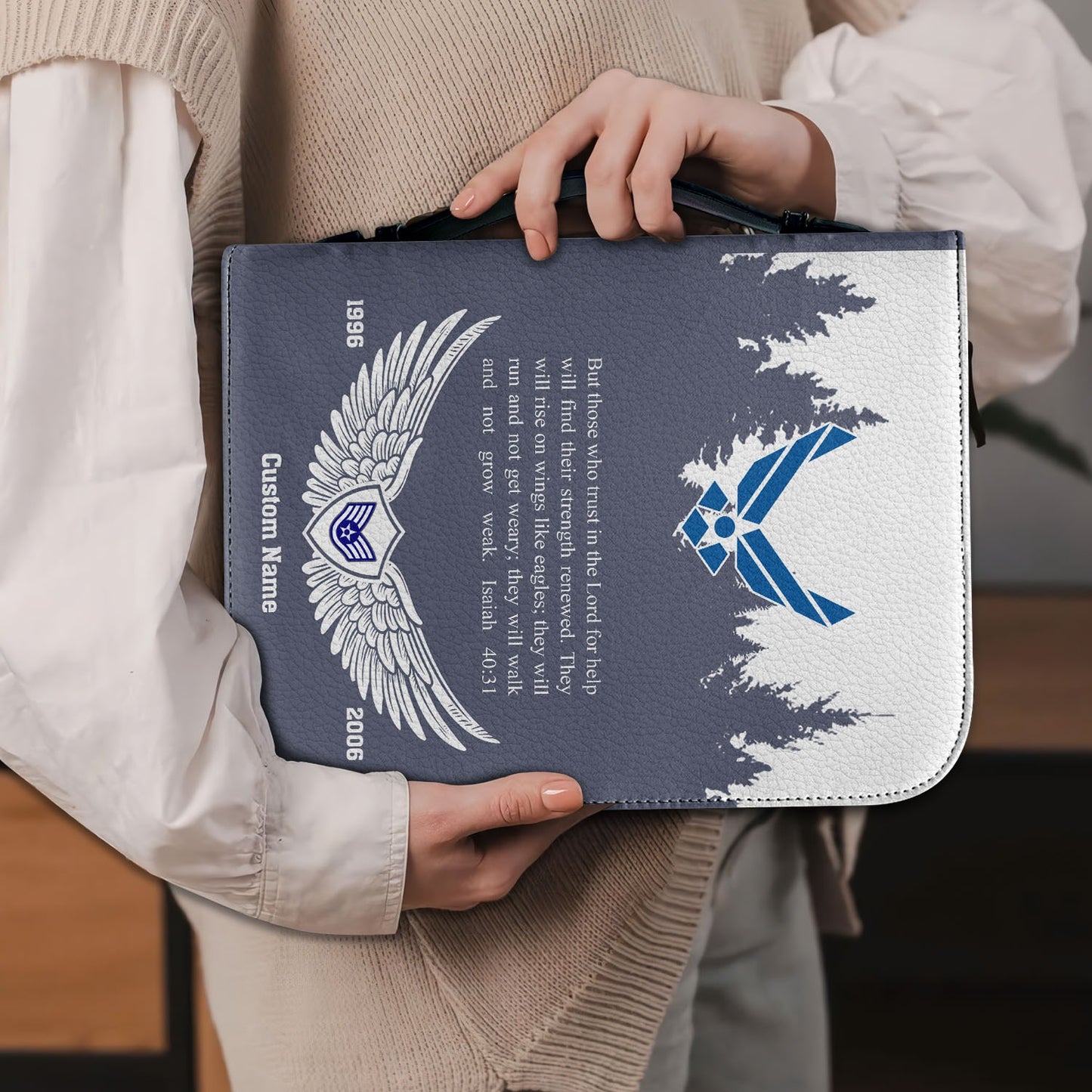 US Air Force – Bible Cover – Guardian Wings Cross