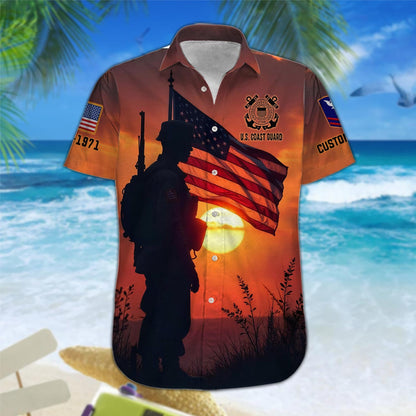 US Coast Guard – Hawaiian Shirt – Sunset Glow
