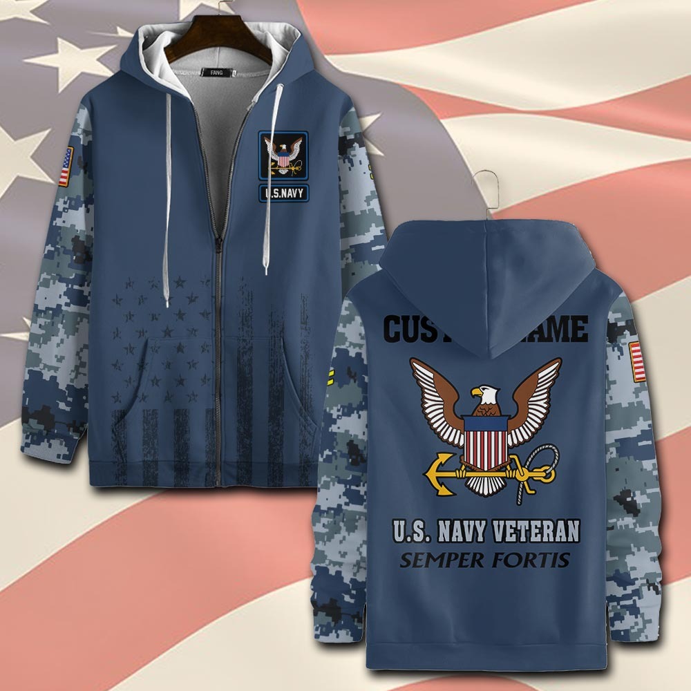 U.S Navy – T-shirt – Camo Sleeve Heritage
