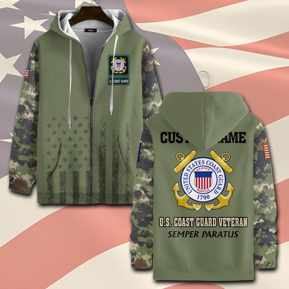 U.S Coast Guard – T-shirt – Camo Sleeve Heritage