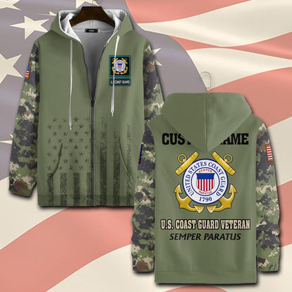 U.S Coast Guard – T-shirt – Camo Sleeve Heritage
