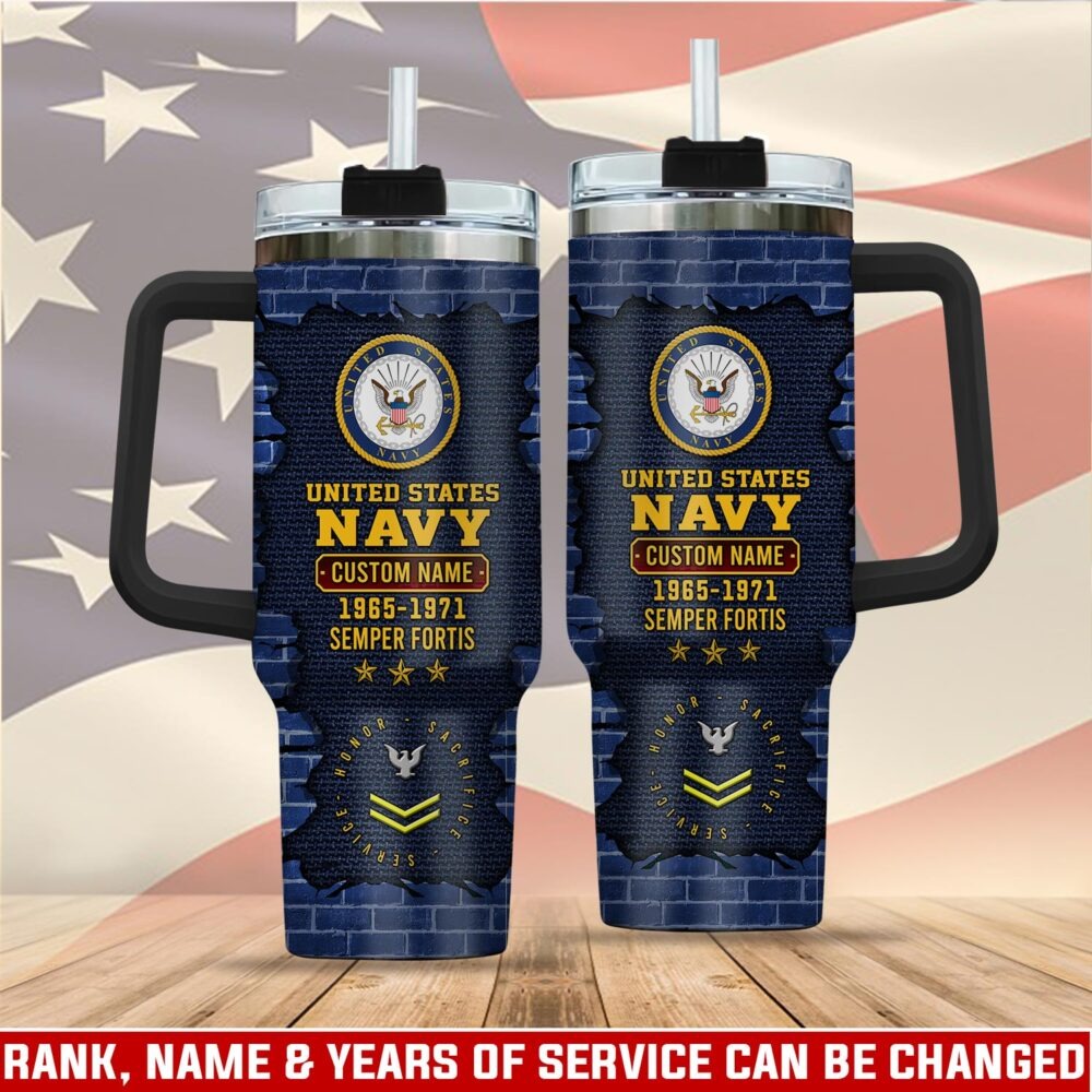 US Navy - Tumbler 40oz - Broken brick pattern