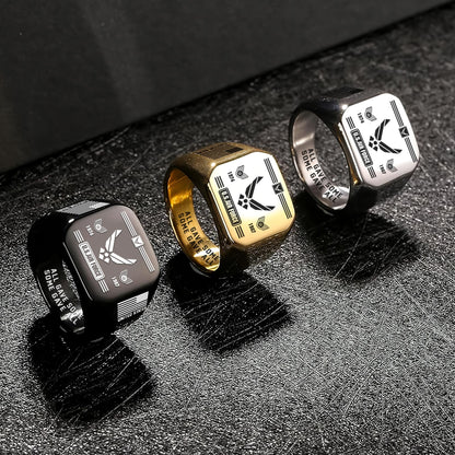 US Air Force – Engraved Men's Ring – Service Insignia Crest