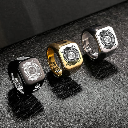 US Marine Corps – Engraved Men's Ring –  Veteran Honor Signet