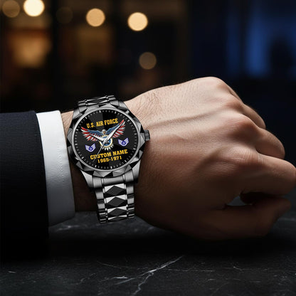 US Air Force – Diamond-Cut Bezel Watch – Eagle Honor Dial