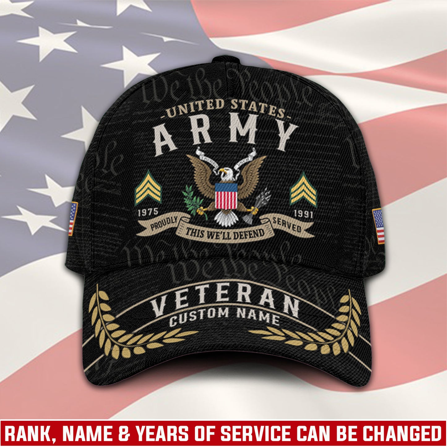 US Army – Classic Cap – Veteran Custom Name