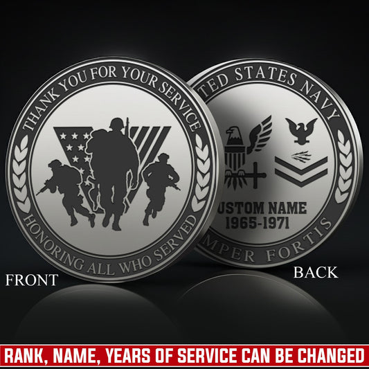 US Navy – Military Printed Challenge Coin – Honor Together Seal