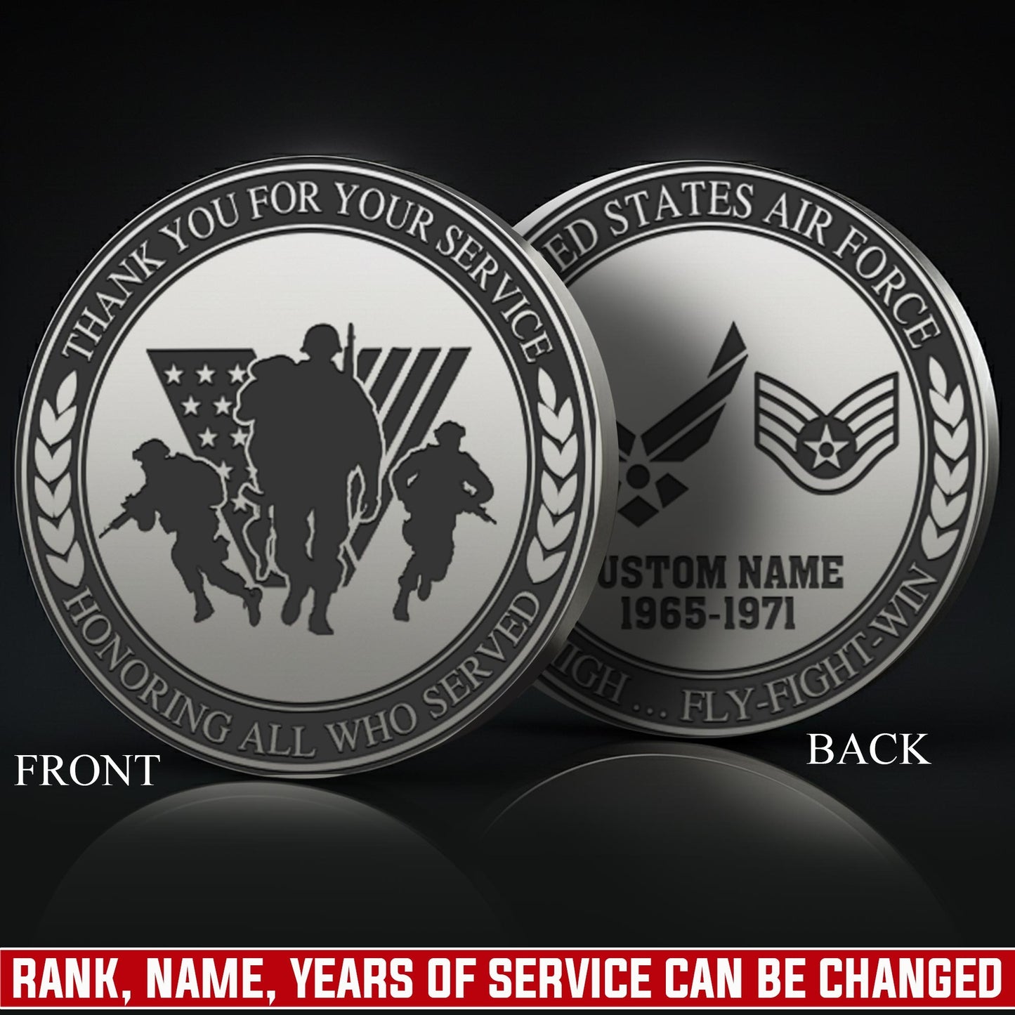 US Air Force – Military Printed Challenge Coin – Honor Together Seal