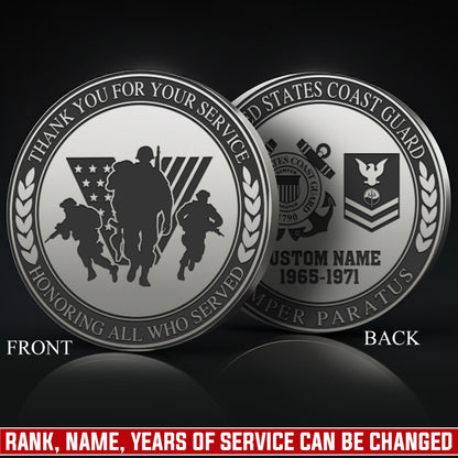 US Coast Guard – Military Printed Challenge Coin – Honor Together Seal