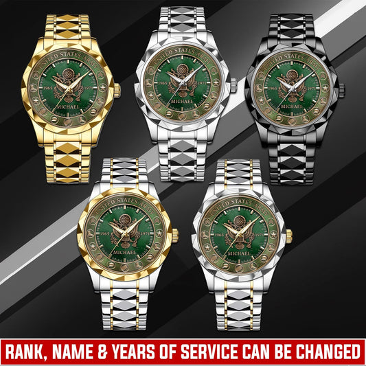 US Army – Diamond-Cut Bezel Watch – Patriot Guardian Dial