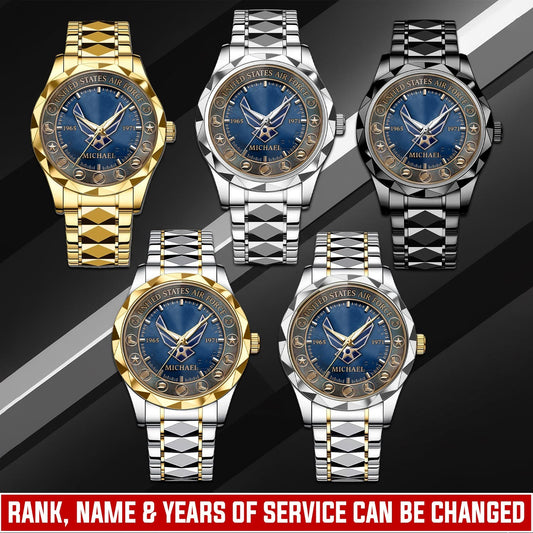US Air Force – Diamond-Cut Bezel Watch – Patriot Guardian Dial