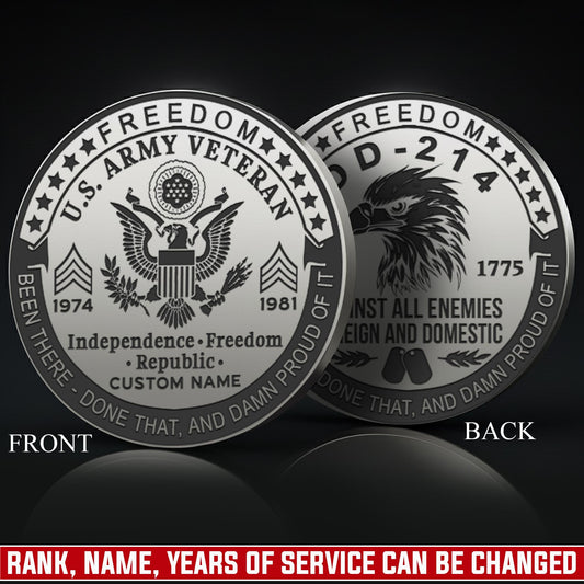 US Army – Military Printed Challenge Coin – Patriot Spirit Medallion