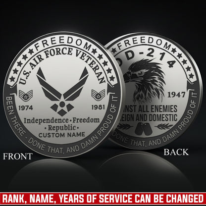 US Air Force – Military Printed Challenge Coin – Patriot Spirit Medallion