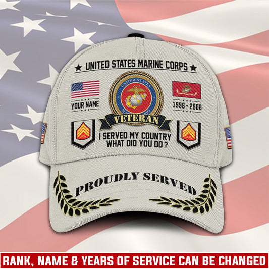 US Marine Corps – Classic Cap – Veteran Honor Patch