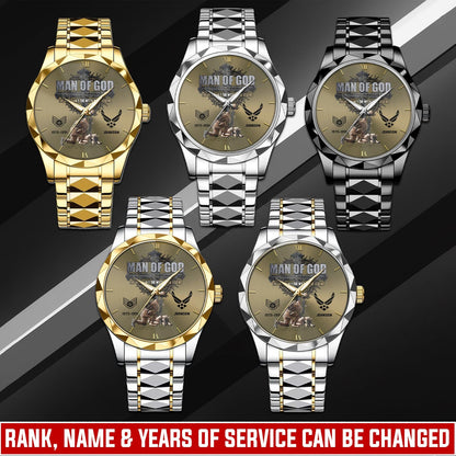 US Air Force – Diamond-Cut Bezel Watch – Man Of God