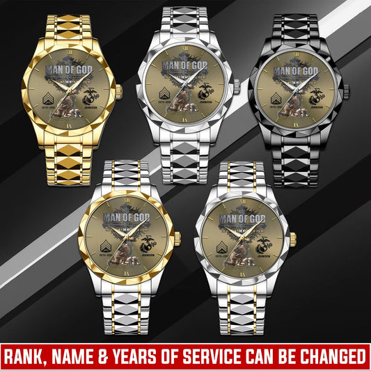 US Marine Corps – Diamond-Cut Bezel Watch – Man Of God