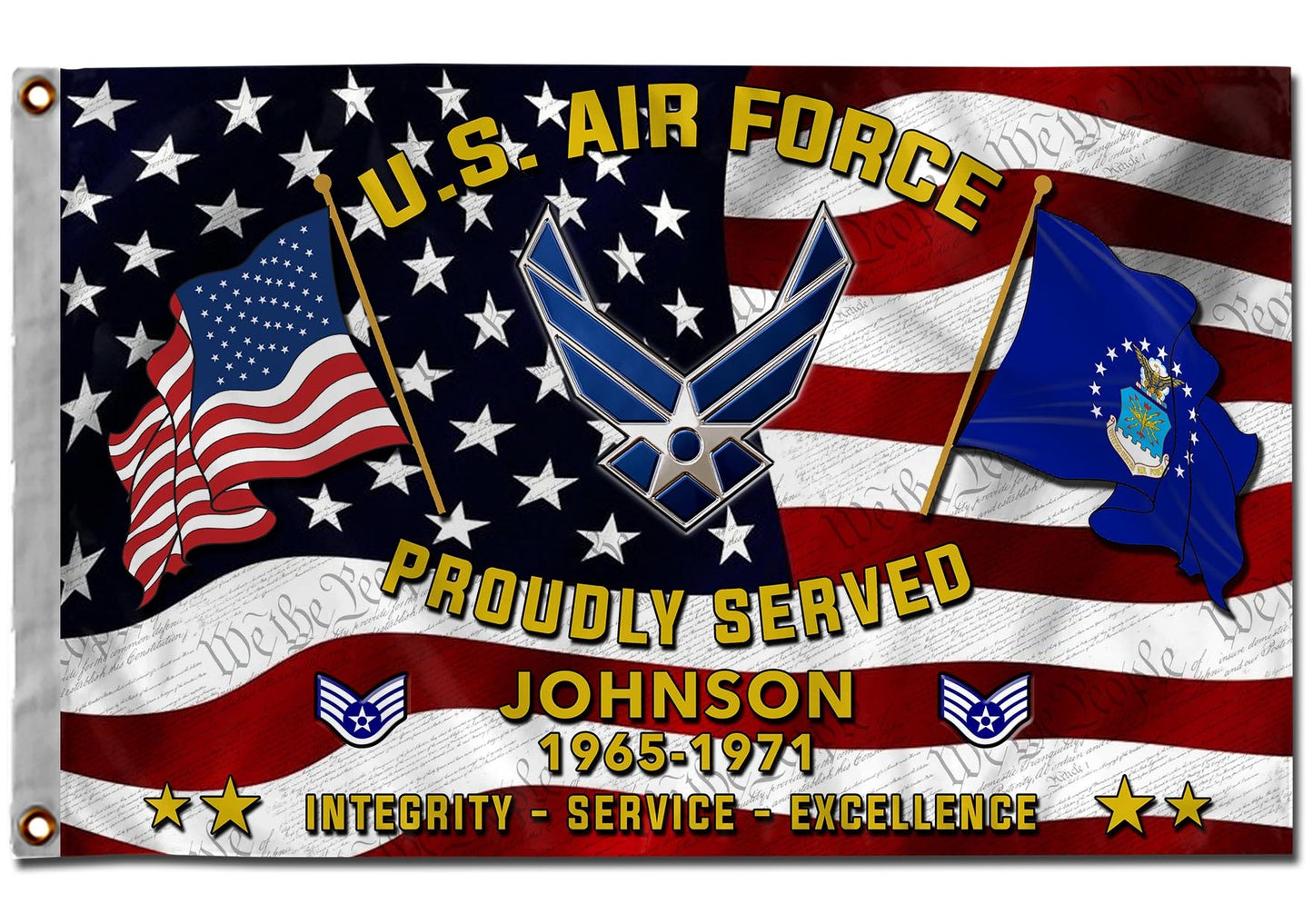 U.S. Air Force Flying Flag –  DUTY - HONOR - COUNTRY