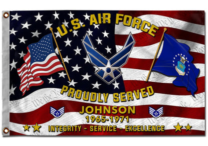 U.S. Air Force Flying Flag –  DUTY - HONOR - COUNTRY